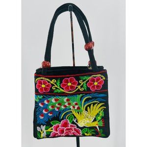 Colorful Mexican Embroidery Boho Small Box Purse